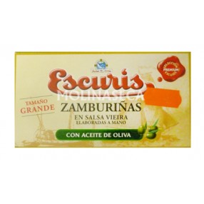 ESCURIS Zamburriñas en salsa vieira lata 111 grs